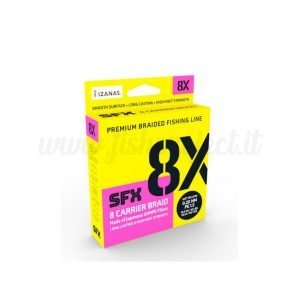 Sfx 8x Carrier Braid Hot Yellow è una treccia ad 8 capi di ultima generazione caratterizzata dall'utilizzo dello IZANAS. 135MT