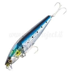 Minnow galleggiante da 99mm progettato per la pesca in acque bassissime (10-30cm). Dotato di tecnologie Flash Boost e Jet Boost per massime prestazioni su spigole e predatori costieri.